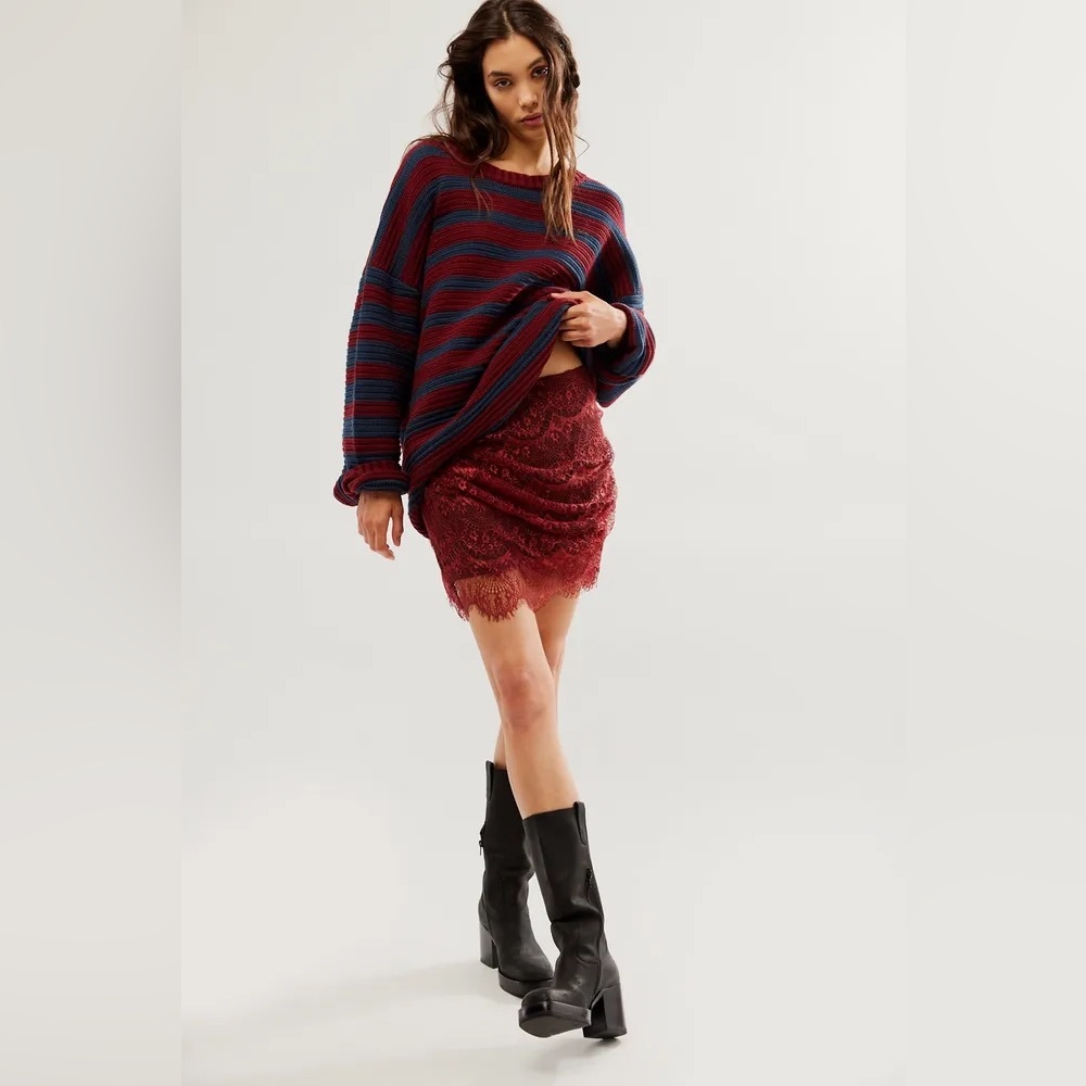 FP Zoey Lace Mini Skirt